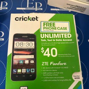 ZTE Fanfare Black (Cricket) 4GB Brand new